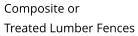 Composite or Treated Lumber Fences
